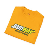 Budway Smoke Fresh Funny Weed T Shirt, Cannabis Graphic Tee, 420 Stoner Shirt