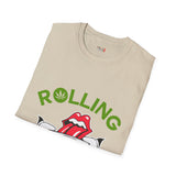 Green Rolling Stoned Funny Weed T Shirt, Cannabis Graphic Tee, 420 Stoner Shirt