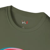 Neon Glitch Alien T Shirt for Men/Women, Funny UFO Shirt, Sci Fi Graphic Tee