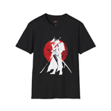 Red Moon Japanese Samurai T Shirt, Asian Graphic Tee, Bushido Warrior Shirt