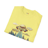 Believe Cat Abduction Vintage Alien T Shirt, Retro UFO Graphic Tee, Space Streetwear Shirt