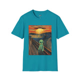 The Scream Van Gogh Alien T Shirt for Men/Women, Funny UFO Shirt, Sci Fi Graphic Tee