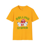 Green Rolling Stoned Funny Weed T Shirt, Cannabis Graphic Tee, 420 Stoner Shirt