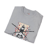Dual Sword Fem Warrior Japanese Samurai T Shirt, Asian Graphic Tee, Bushido Warrior Shirt
