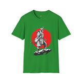 Red Moon Rising Japanese Samurai T Shirt, Asian Graphic Tee, Bushido Warrior Shirt