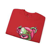 Load image into Gallery viewer, Pink &amp; Green Patched Teddy Bear Sweatshirt
