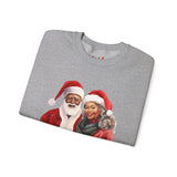 Black Santa 7 Unisex Heavy Blend™ Crewneck Sweatshirt