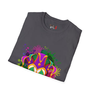 Mardi Gras Watercolor Mask Unisex Softstyle T-Shirt