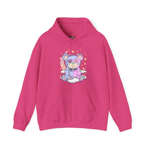 Pink Blue Pastel Teddy Bear Hoodie