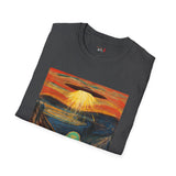 The Scream Van Gogh Alien T Shirt for Men/Women, Funny UFO Shirt, Sci Fi Graphic Tee