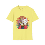 Banadaged Kitty Japanese Samurai T Shirt, Asian Graphic Tee, Bushido Warrior Shirt