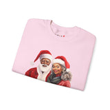 Black Santa 7 Unisex Heavy Blend™ Crewneck Sweatshirt