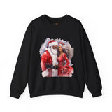 Black Santa 8 Unisex Heavy Blend™ Crewneck Sweatshirt
