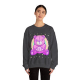 Purple Stitches Teddy Bear Sweatshirt