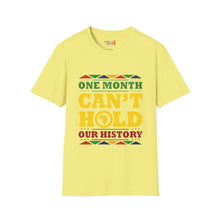 Load image into Gallery viewer, One Month Can&#39;t Hold Our History Unisex Softstyle T-Shirt
