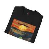 The Scream Van Gogh Alien T Shirt for Men/Women, Funny UFO Shirt, Sci Fi Graphic Tee