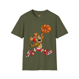 Dunking Hooper Teddy Bear Unisex Softstyle T-Shirt