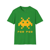 Pew Pew Invader Alien T Shirt for Men/Women, Funny UFO Shirt, Sci Fi Graphic Tee