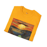 The Scream Van Gogh Alien T Shirt for Men/Women, Funny UFO Shirt, Sci Fi Graphic Tee
