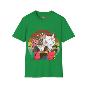 Bandaged Samurai Cat Unisex Softstyle T-Shirt