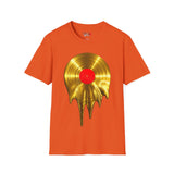 Melting Gold Record Unisex Softstyle T-Shirt