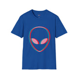 Neon Glitch Alien T Shirt for Men/Women, Funny UFO Shirt, Sci Fi Graphic Tee