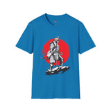 Red Moon Rising Japanese Samurai T Shirt, Asian Graphic Tee, Bushido Warrior Shirt