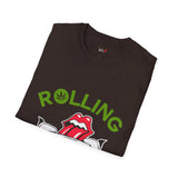 Green Rolling Stoned Funny Weed T Shirt, Cannabis Graphic Tee, 420 Stoner Shirt