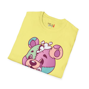 Patchy Knifed Bear Unisex Softstyle T-Shirt