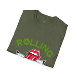 Green Rolling Stoned Funny Weed T Shirt, Cannabis Graphic Tee, 420 Stoner Shirt