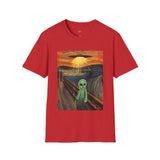 The Scream Van Gogh Alien T Shirt for Men/Women, Funny UFO Shirt, Sci Fi Graphic Tee