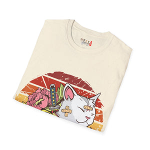 Bandaged Samurai Cat Unisex Softstyle T-Shirt