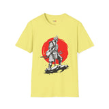 Red Moon Rising Japanese Samurai T Shirt, Asian Graphic Tee, Bushido Warrior Shirt