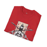 Dual Sword Fem Warrior Japanese Samurai T Shirt, Asian Graphic Tee, Bushido Warrior Shirt