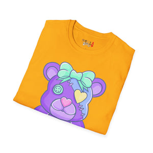 Purple Heart Eye Teddy Bear T-shirt