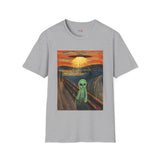 The Scream Van Gogh Alien T Shirt for Men/Women, Funny UFO Shirt, Sci Fi Graphic Tee