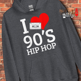 I Heart 90's Hip Hop Unisex Hoodie
