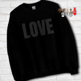 Black LOVE Unisex Sweatshirt
