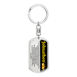 To My Son From Mom Keychain