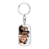 Dog Tag Photo Keychain