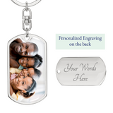 Dog Tag Photo Keychain