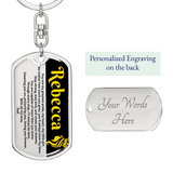 Keychain from Dad to Daughter