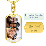 Dog Tag Photo Keychain