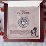 To my Daughter necklace, Daughter necklace from Dad, Father Daughter Necklace, Necklace for Daughter, Graduation, Birthday, Valentines, Christmas Gift For Badass Daughter