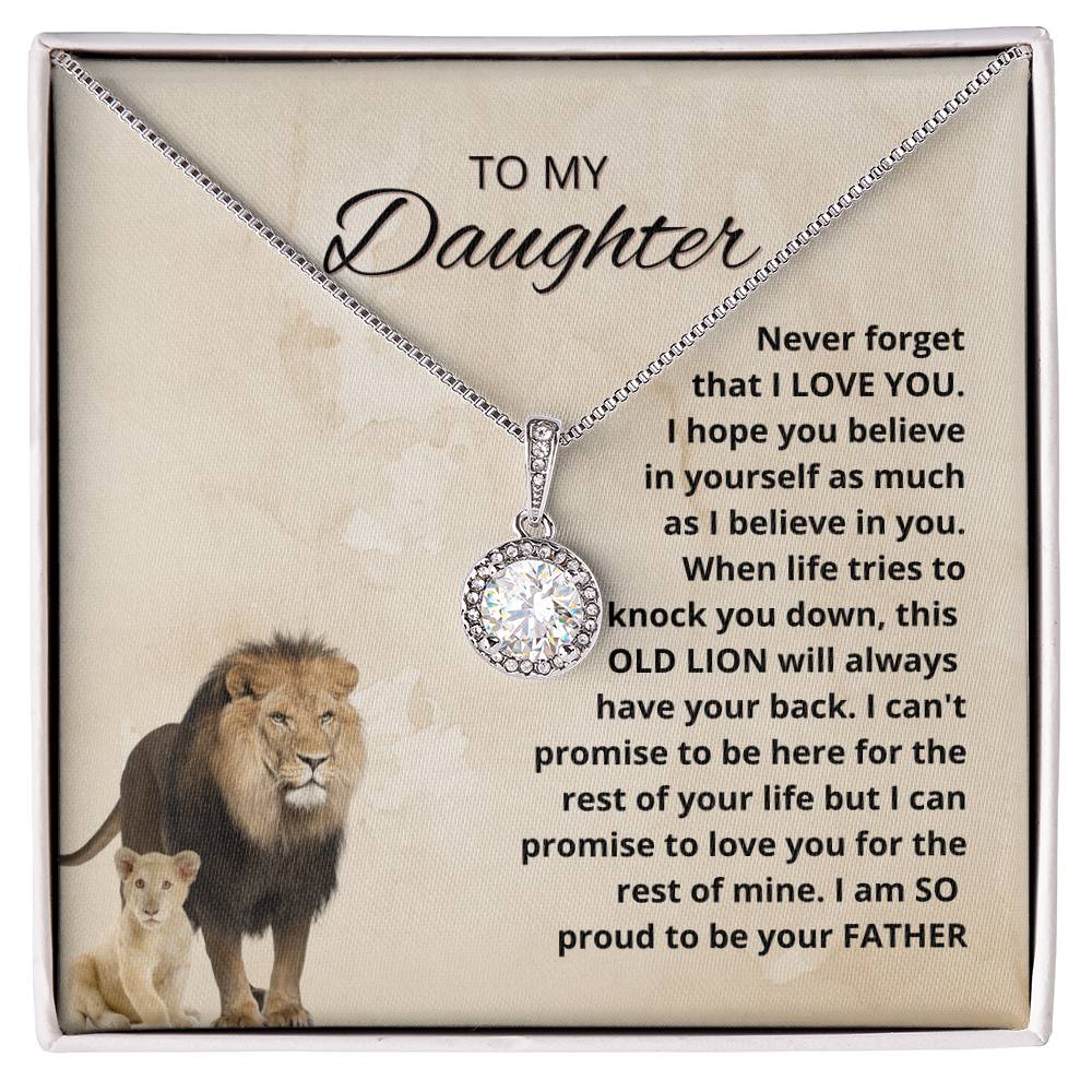 To My Daughter Necklace from Dad, Father to daughter necklace, Necklace for Daughter, Graduation, Birthday, Valentines, Christmas Gift, Wedding Gift For Badass Daughter