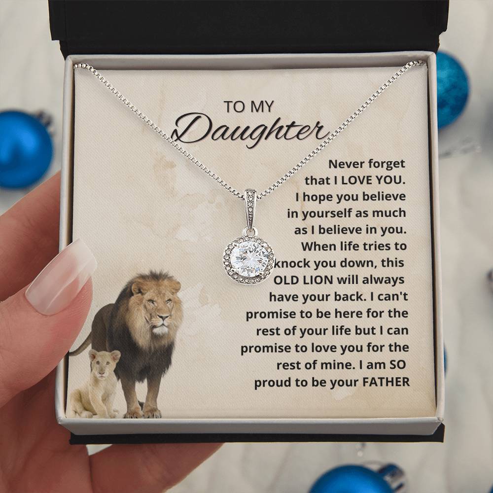 To My Daughter Necklace from Dad, Father to daughter necklace, Necklace for Daughter, Graduation, Birthday, Valentines, Christmas Gift, Wedding Gift For Badass Daughter