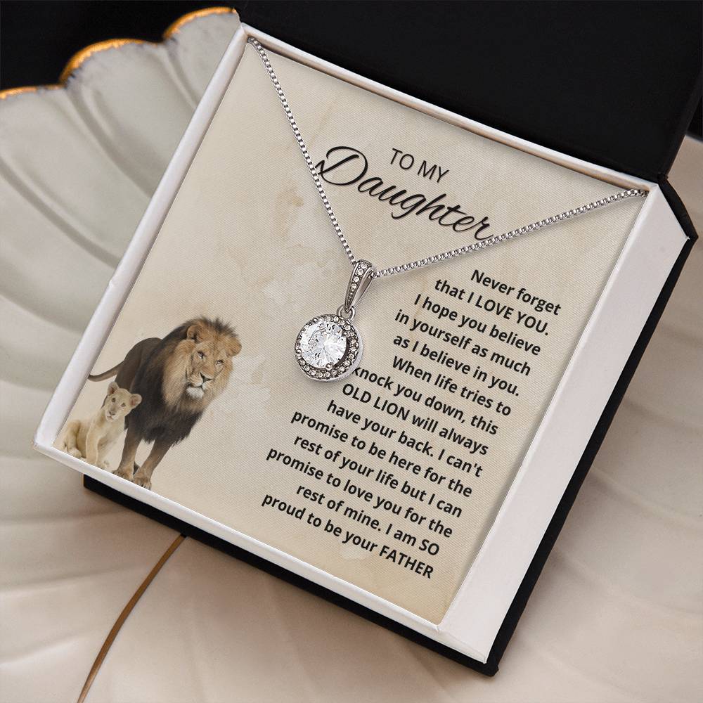 To My Daughter Necklace from Dad, Father to daughter necklace, Necklace for Daughter, Graduation, Birthday, Valentines, Christmas Gift, Wedding Gift For Badass Daughter