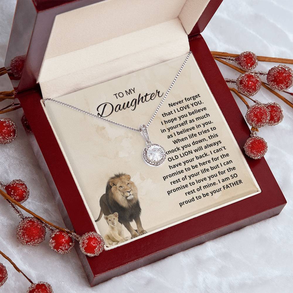 To My Daughter Necklace from Dad, Father to daughter necklace, Necklace for Daughter, Graduation, Birthday, Valentines, Christmas Gift, Wedding Gift For Badass Daughter