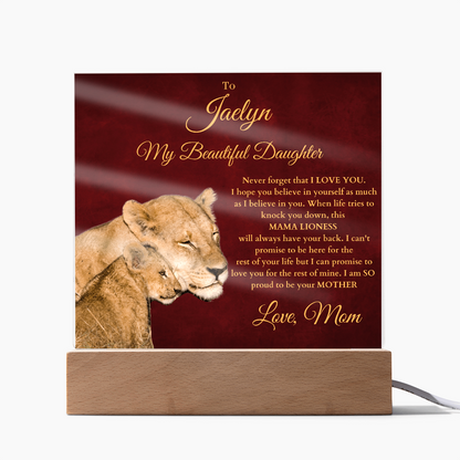 To My Daughter from Mom Lioness