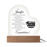 Class of 2025 Graduate Heart Plaque